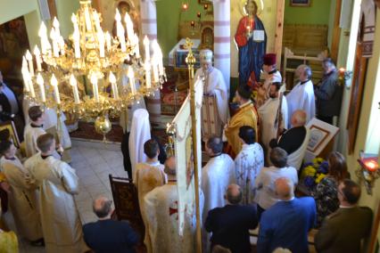 Uczniowie wystąpili na  obchodach 25-lecia  cerkwi w Lelkowie