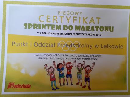 Sprintem do Maratonu  - V Ogólnopolski Maraton Przedszkolaków