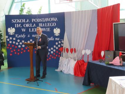 Podziękowanie dyrektora w związku z uroczystością nadania Szkole Podstawowej w Lelkowie imienia Orła Białego i sztandaru.